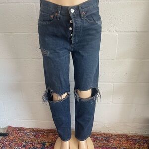 Distressed AGOLDE Blue Women's Jeans